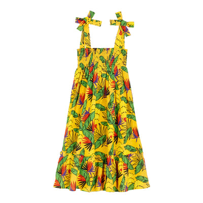 Girl's Yellow Gloss Go Bananas Dress