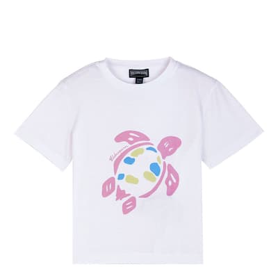 Boy's White Turbine UV Reactive Tee Shirt