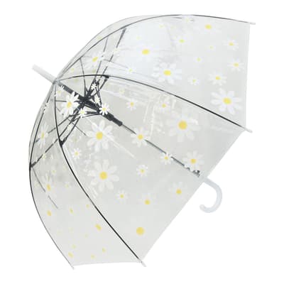 White Yellow Daisy Umbrella