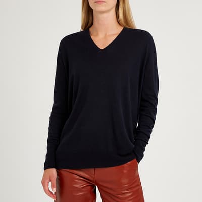 Dark Navy Cashmere Blend Jumper