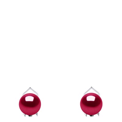 Cherry Freshwater Pearl Button Earrings