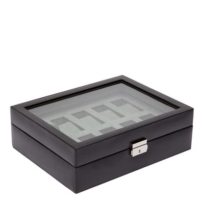 Black Heritage Vegan Leather 10 Piece Watch Box