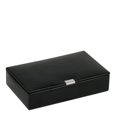 Black Heritage Vegan Leather 15 Piece Cufflink Box