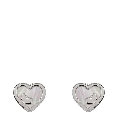 Sterling Silver Radley Love Heart & Dog Stud Earrings