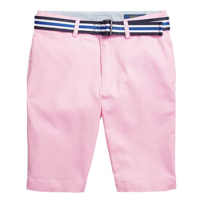 Older Boy's Pink Stretch Chino Shorts