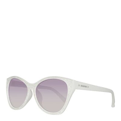 Women's White Swarovski Sunglasses 59mm