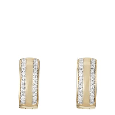 Gold "Pavee D'Amour" Diamond Earrings