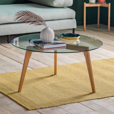 Waterford Round Coffee Table, Oak