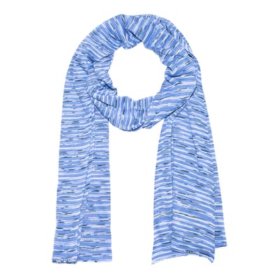Blue Stripe Knitted Scarf