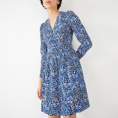 Blue Multi Lilah Cotton Blend Dress