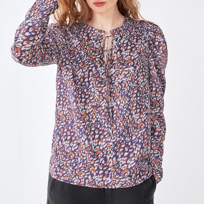 Purple Leopard Mirabel Cotton Top