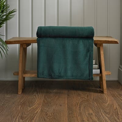 Snuggle Touch Throw 140x180cm, Dark Green