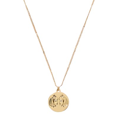 Gold In The Stars Gemini Pendant Necklace