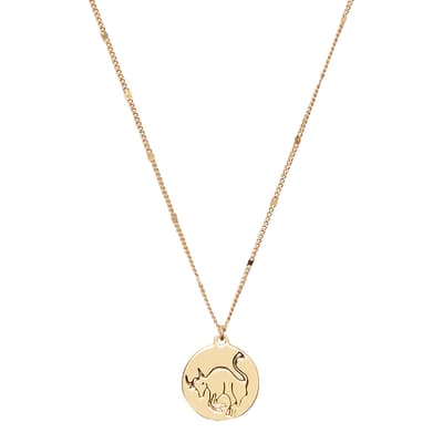 Gold Taurus Pendant Necklace