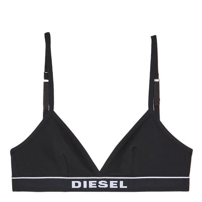 Black Lizzy Logo Band Bralette