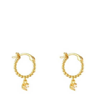 Gold Hoop Drop Earrings