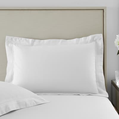 1000TC  Pair of Oxford Pillowcases, White/White