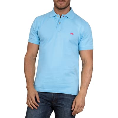 Sky Blue Signature Cotton Polo Shirt