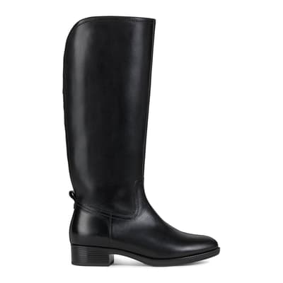 Black Felicity Leather Long Boot