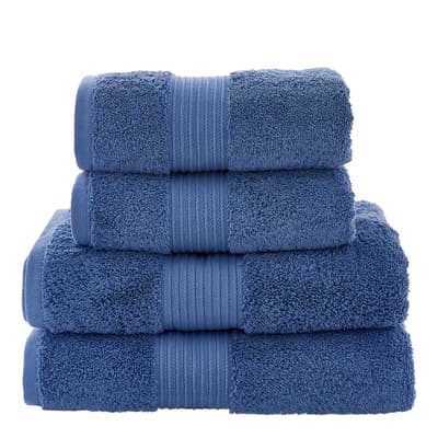Bliss Pima 4 Piece Towels Bale, Denim