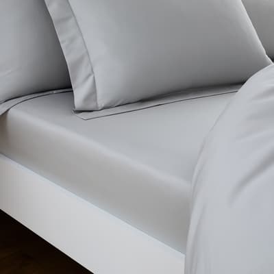320TC Double Fitted Sheet, Silver