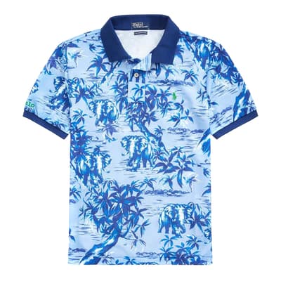 Older Boy's Palm Tree Print Polo Shirt