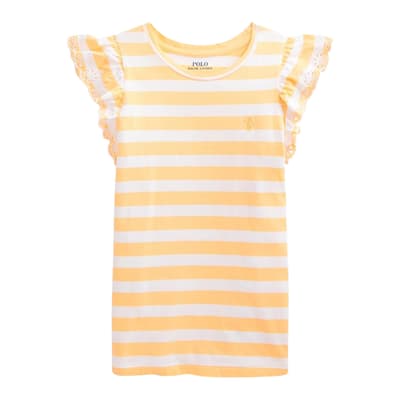 Older Girl's Yellow Striped Cotton Top