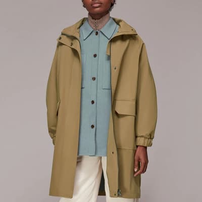 Camel Thea Water Resistant Coat