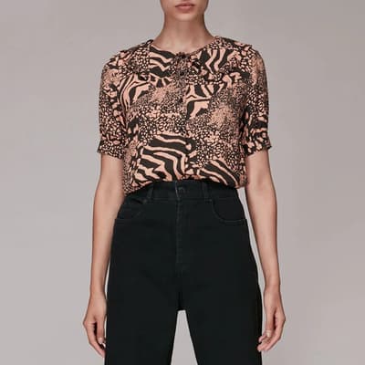 Multi Animal Print Maggie Top