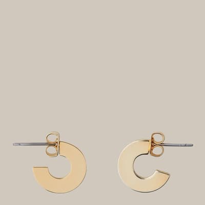 013031605    68 Mini Flat Disc Hoop Earring - 68