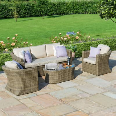 SAVE  £740 - Winchester 3 Seat Sofa Set with Fire Pit Coffee Table