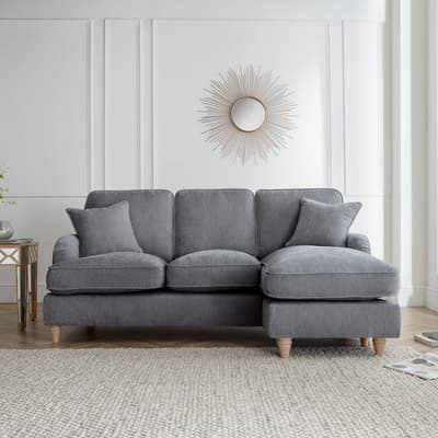 SAVE  £1050 - The Swift Right Hand Chaise Sofa, Manhattan Charcoal