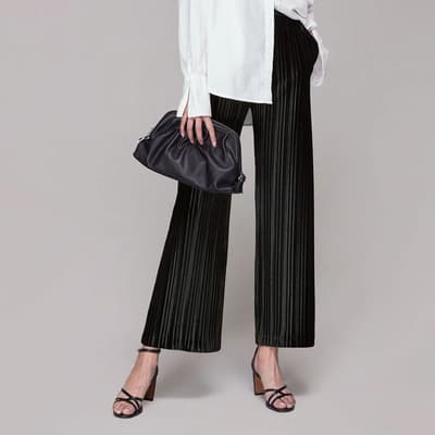 Black Sarai Pleated Trousers