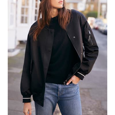 Black Popper Bomber Jacket