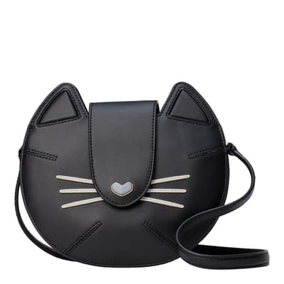 Black Other Whiskers Cat Crossbody Bag