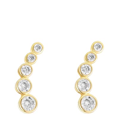 18K Gold Cz Ear Climber