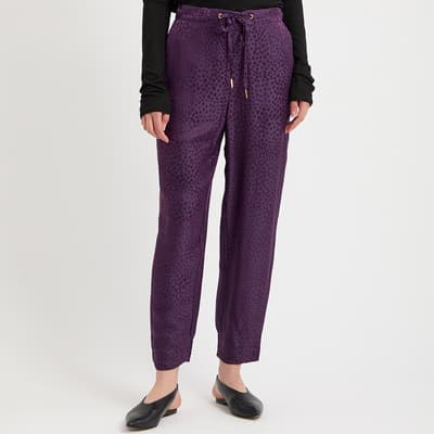 Purple Bryony Silk Blend Trousers