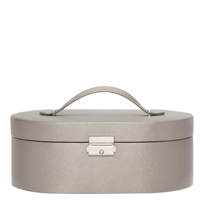 Grey Wolf Heritage Oval Saffiano Jewellery Box