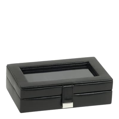 Black Wolf Heritage 15 Piece Cufflink Box With Glass