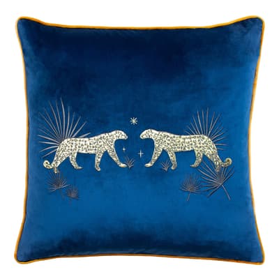 Dusk Leopard 50x50cm Cushion, Navy