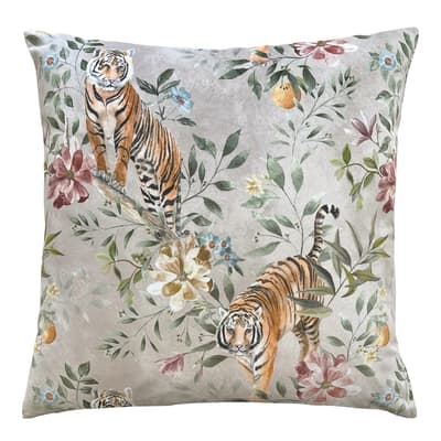 Orient Tiger Repeat 43x43cm Cushion, Taupe