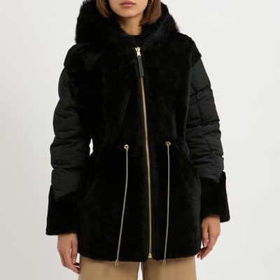 Black Short Reversible Padded Coat