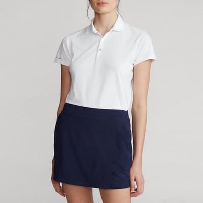 White Pique Stretch Polo Shirt