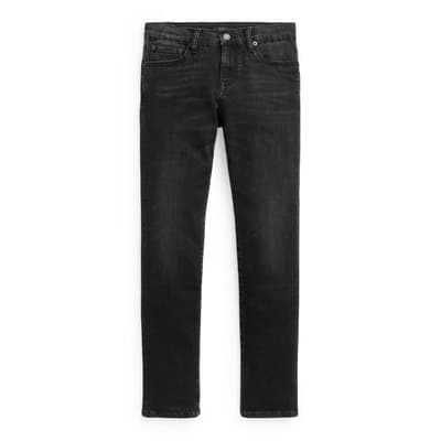 Older Boy's Black Sullivan Stretch Slim Jeans