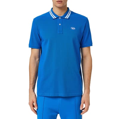 Blue Vaida Cotton Polo Shirt