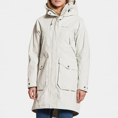 White Thelma Waterproof Parka