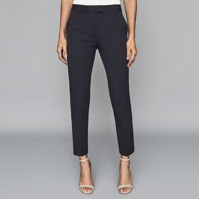 Navy Joanne Slim Leg Trousers