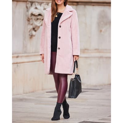 Soft Pink Super Cosy Faux Fur Coat