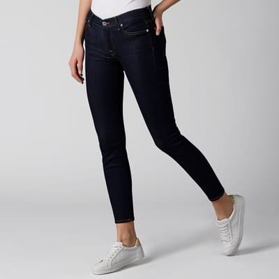 Navy Skinny Stretch Crop Jeans