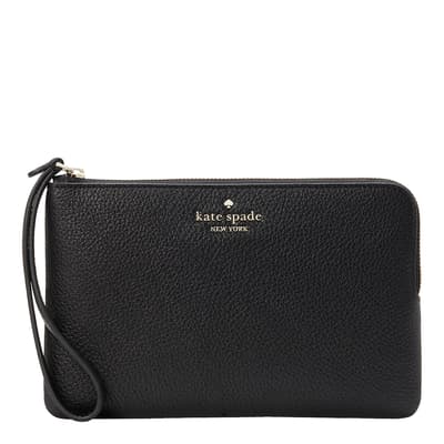 Black Leila Medium Zip Wristlet 